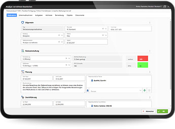 Task & action processing in the risk management software Risk.Net