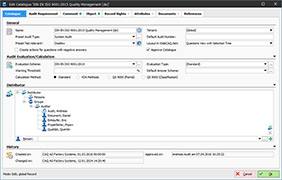 Predefined & customizable audit evaluation and calculation