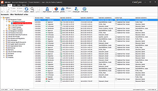 Overview of the complete document history in QBD.Net