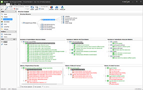 Structure analysis in the risk management software Risk.Net